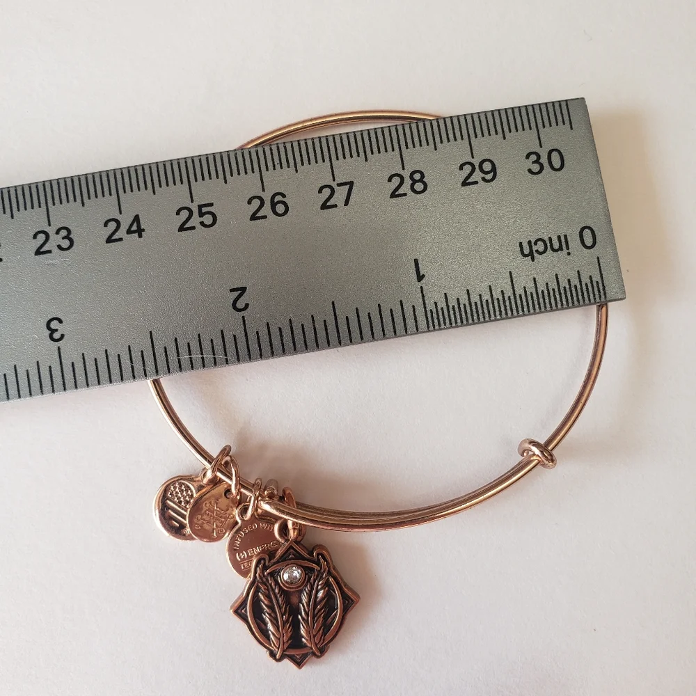 Alex and Ani Women's Godspeed II ROG Bracelet, Shiny Rose Gold, - Picture 8 of 9